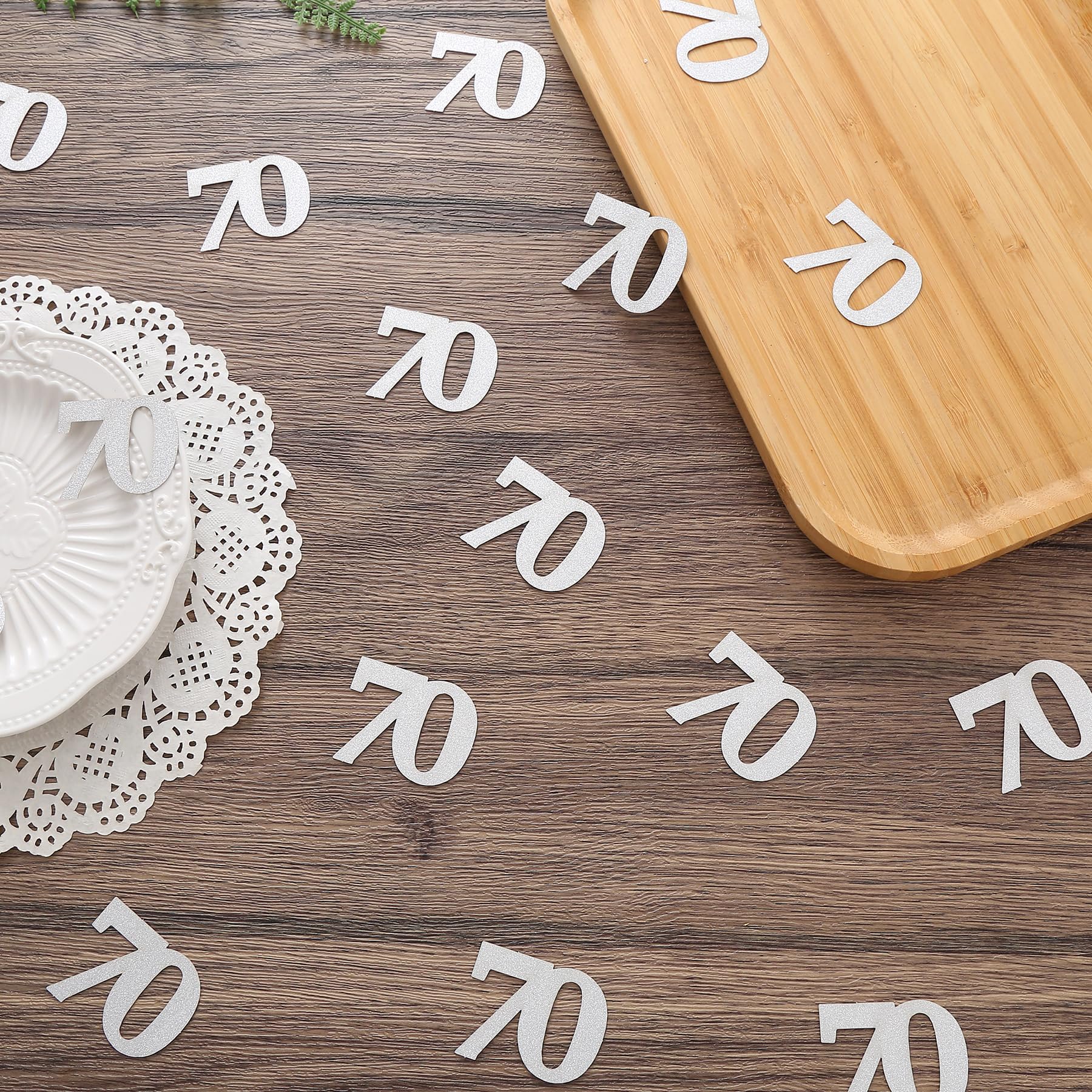 Coriandoli Compleanno 70 Oro E Argento - 30g Con Stelle E Numeri, Per Decorazioni - Foto 6