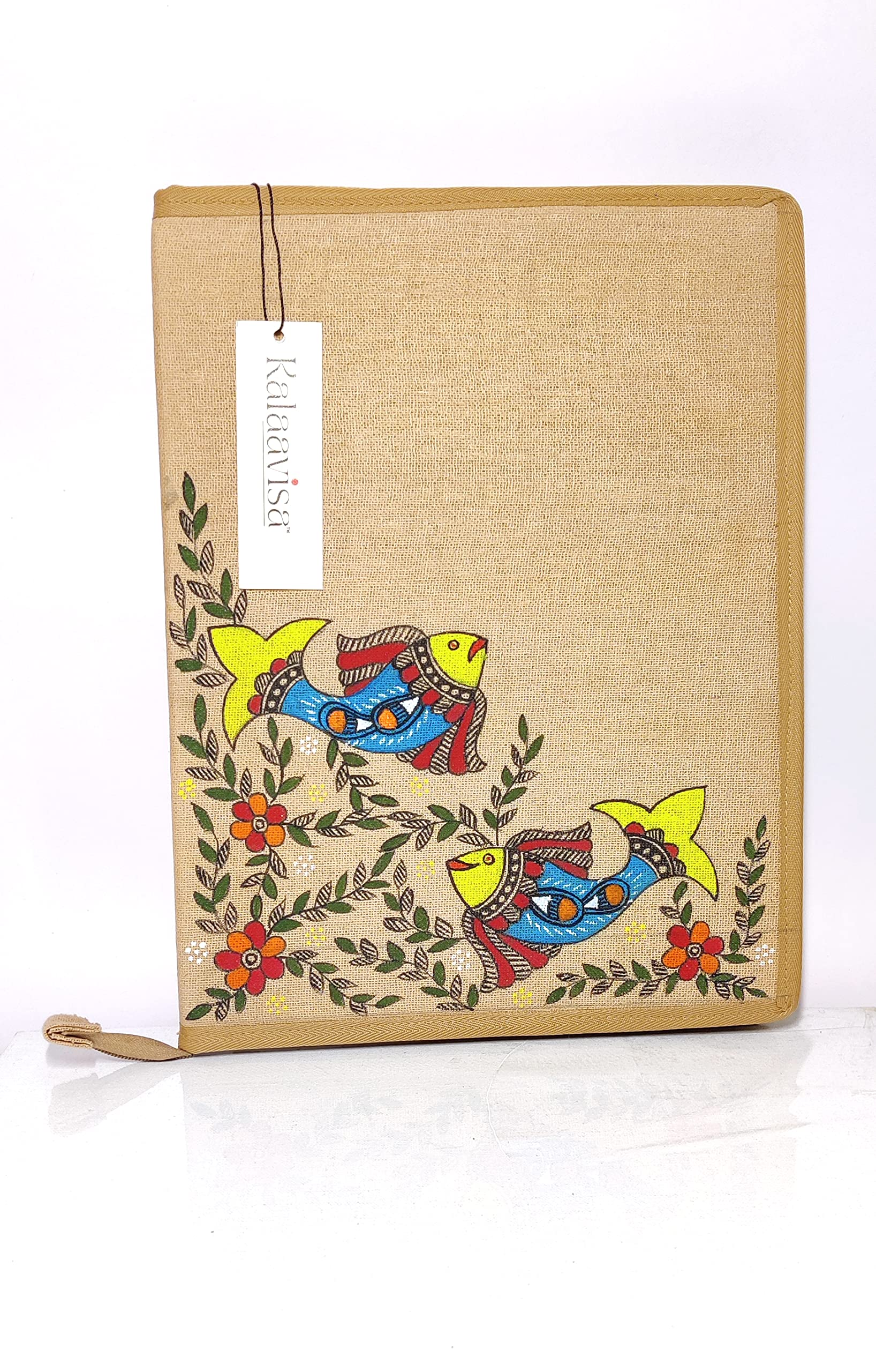 Buy Kalaavisa Jute A4 Zip File Folder for Certificates, Document Holder