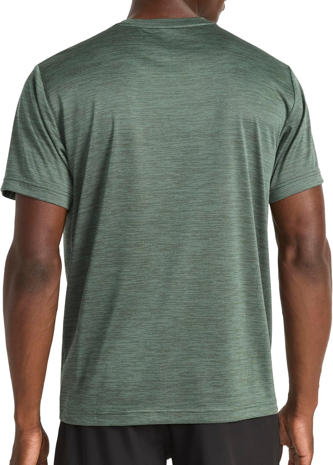 Reebok Mens Small Logo Short Sleeve Crewneck T-Shirt, Standard Fit, Breathable Lightweight Stretch Knit Fabric - Image 2