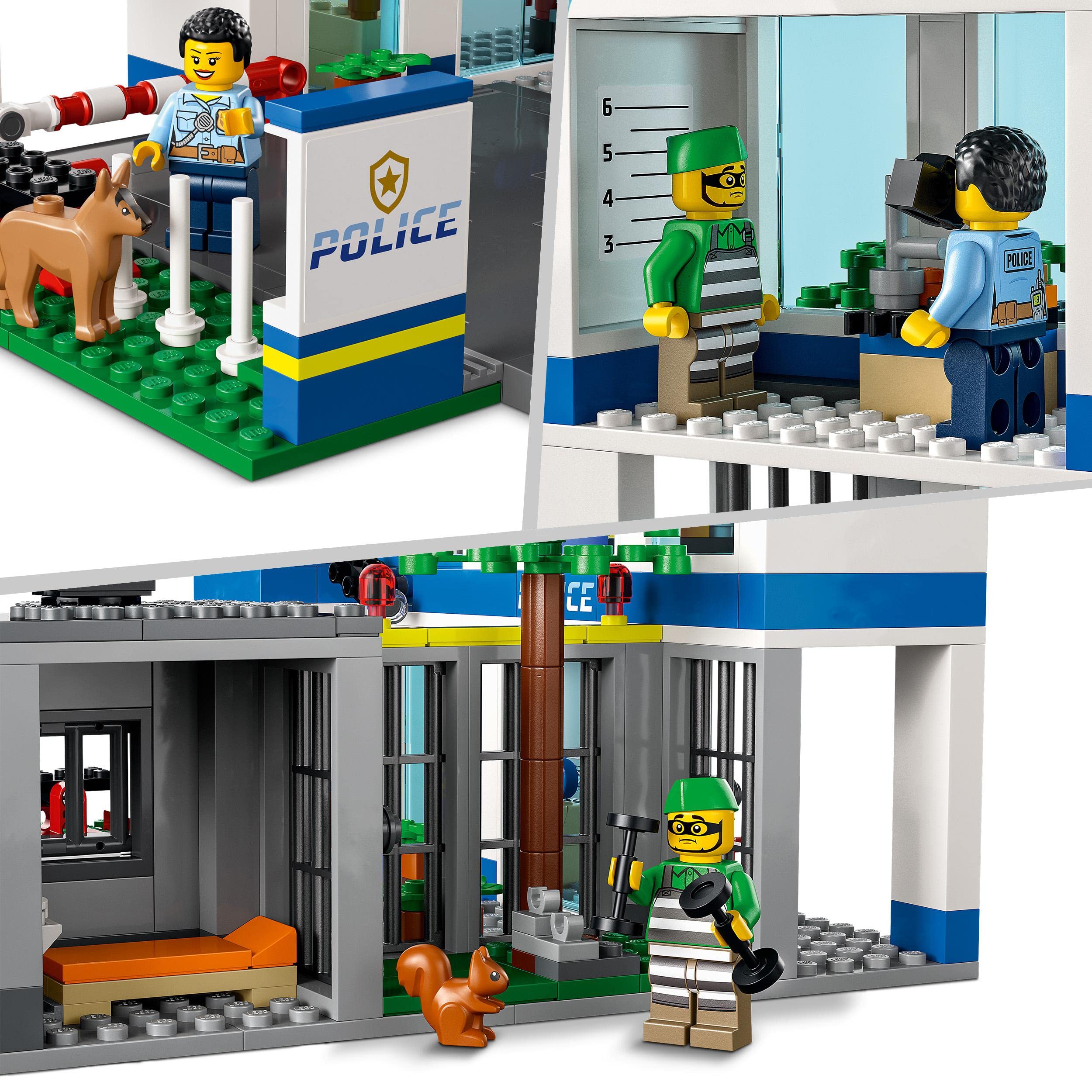 LEGO City Police Stazione di Polizia, Set con Elicottero Giocattolo, Macchina e Camion della Spazzatura, Giochi per Bambini, Bambine, Ragazzi e Ragazze da 6 Anni in su, Idee Regalo 60316