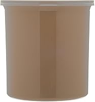 Vista 2 de Recipientes Carlisle de color liso, de forma redonda, con tapas, capacidad de 1,2–4 cuarto de galón, Beige, 1