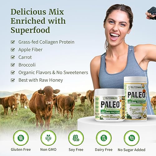 Miniatura 5 de Autoimmune Health & Nutrition Paleo Perfection - Polvo de proteína de chocolate doble (sin stevia, compatible con la fase de eliminación AIP), 1