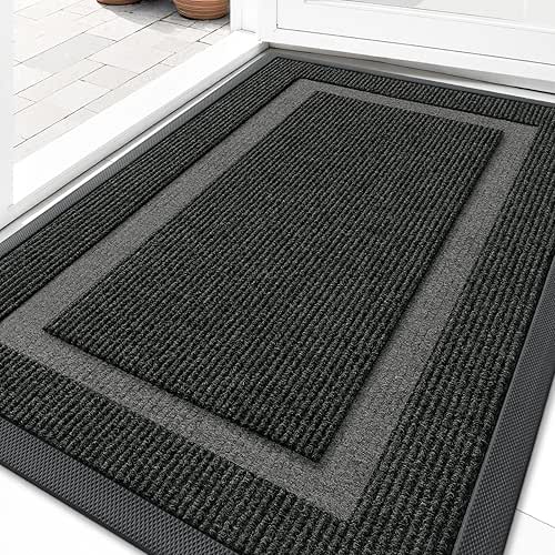 OLANLY Front Door Mat Indoor Outdoor Entrance, Waterproof All-Season, All-Weather