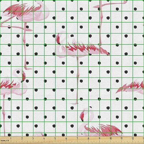 Vista 292 de Ambesonne Tela beige de The Yard, ilustración contemporánea de animales marinos en estilo retro, arte de caballito de mar de cangrejo de pulpo, tela