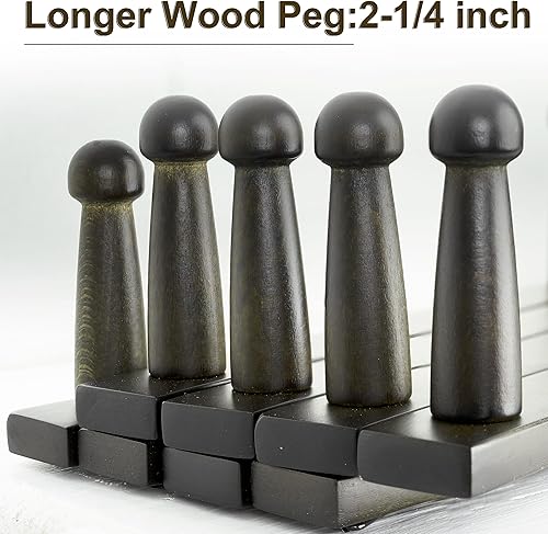 Miniatura 5 de WEBI Perchero de pared de acordeón para pared, perchero de madera expandible montado en la pared, gancho de acordeón para sombreros, gorras, 14