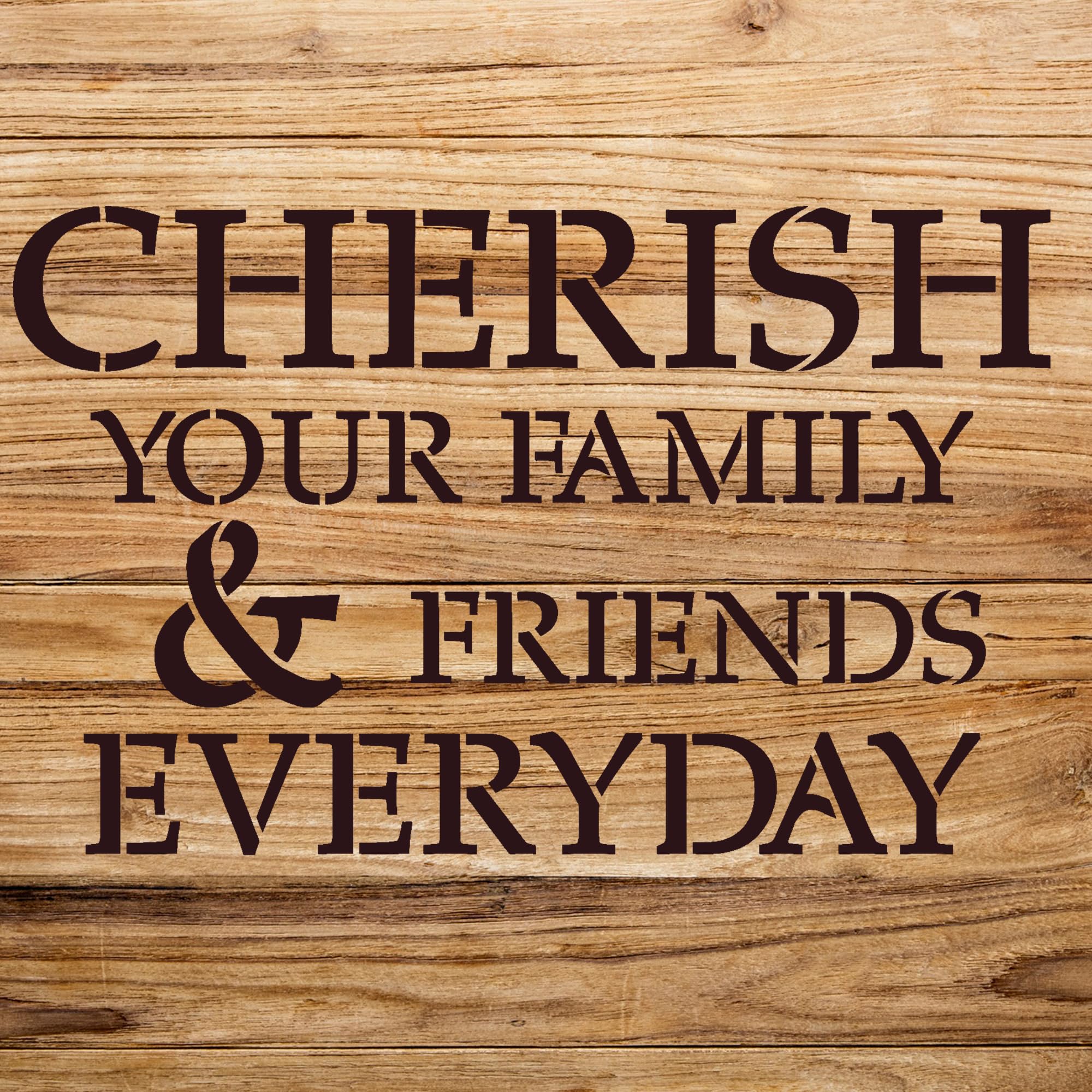 Family and Friends Stencil Pattern for Wood and Home Decor, Reusable Mylar Template, Ideal for Painting and Crafting Projects - Size A1 (33.1