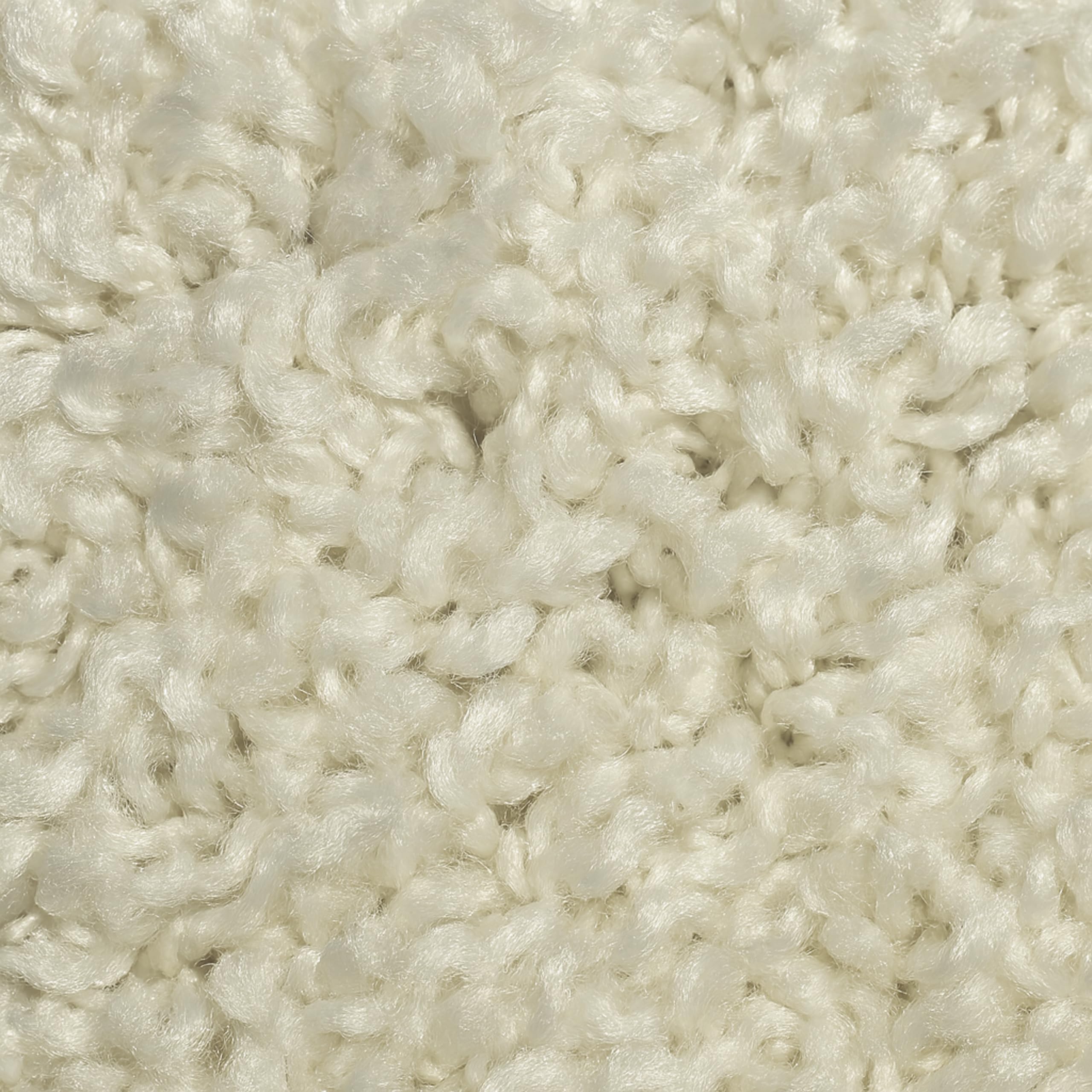Teppich-Traum Moderner Shaggy Teppich Hochflor Uni Creme 140x200 cm