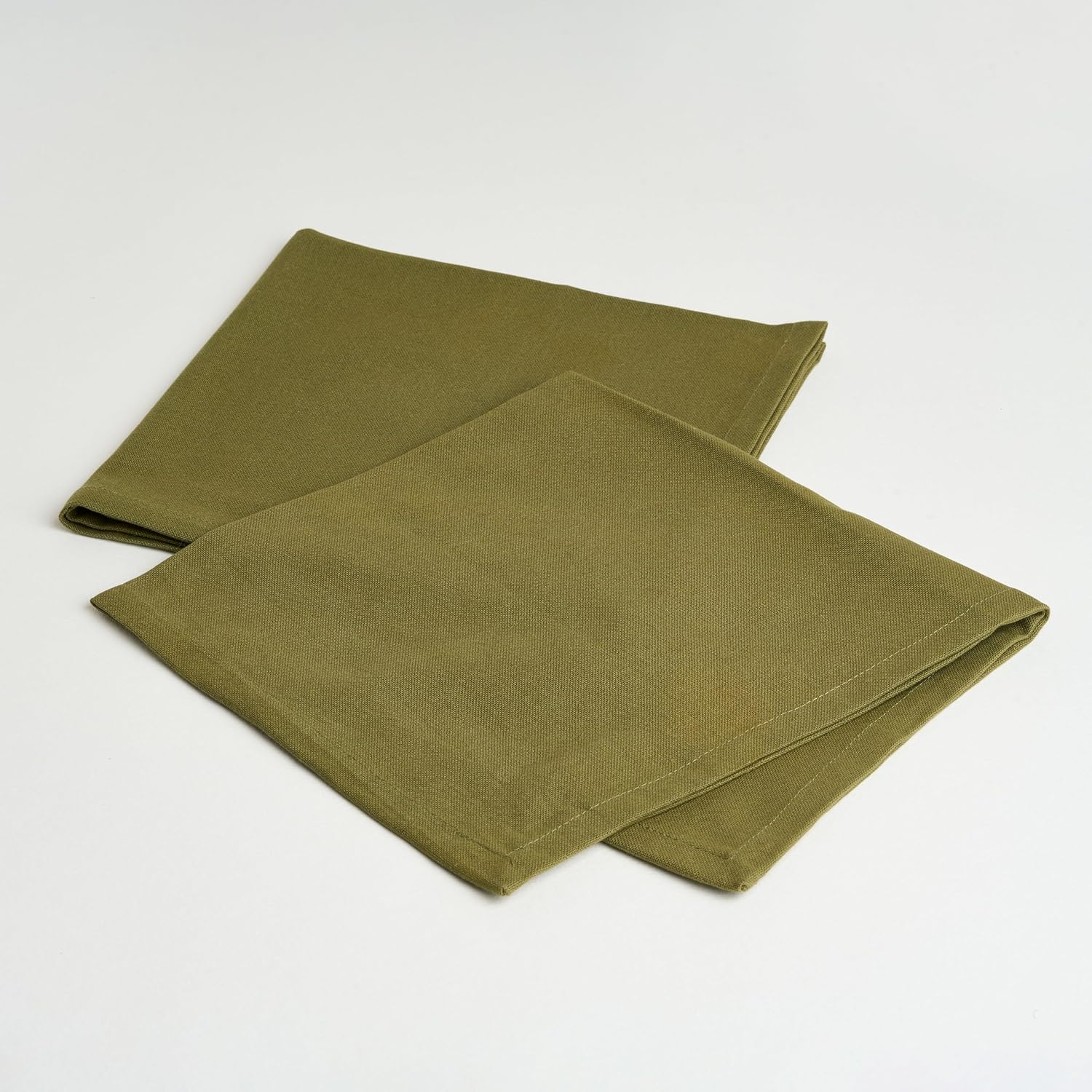 Cloth Napkins Set of 12 – Olive 18x18 Inch Cotton Dinner Napkins – Soft, Reusable, Washable, Durable & Absorbent Table Napkins – Wedding, Restaurant, Hotel, Event Party Napkins – Casa De Lan