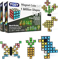 Vista 12 de TOSY Cubo Magnético 2x2 - 8 Bloques, Juguetes 2en1: Cubo de Rompecabezas 2x2x2 e Infinity Cubo Personalizable, Luminoso, Regalo para Relleno