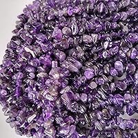 Vista 4 de Cuentas de cristal con forma irregular de amatista de 90 pulgadas y piedras curativas para hacer joyas