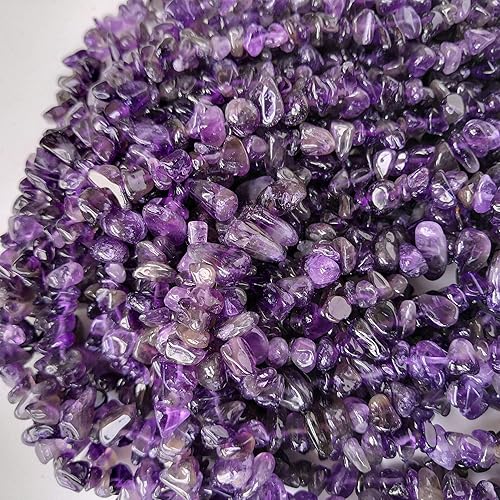 Miniatura 4 de Cuentas de cristal con forma irregular de amatista de 90 pulgadas y piedras curativas para hacer joyas