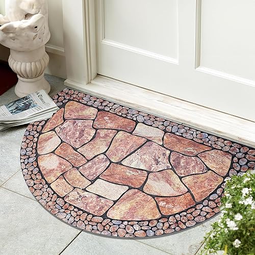 Eanpet Tapete decorativo de goma para exteriores, tapete de entrada para puerta delantera, tapete de interior de 2 x 3 pulgadas, tapete