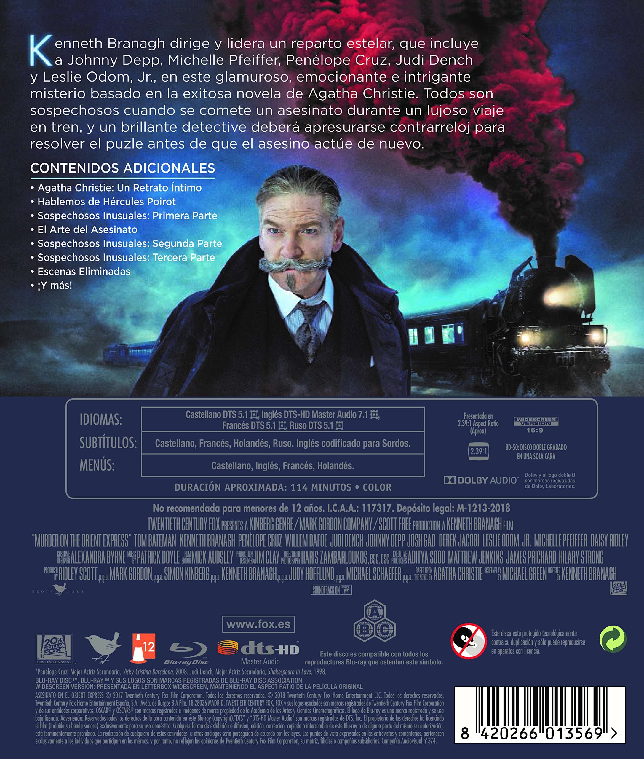 Asesinato En El Orient Express Blu-Ray [Blu-ray]