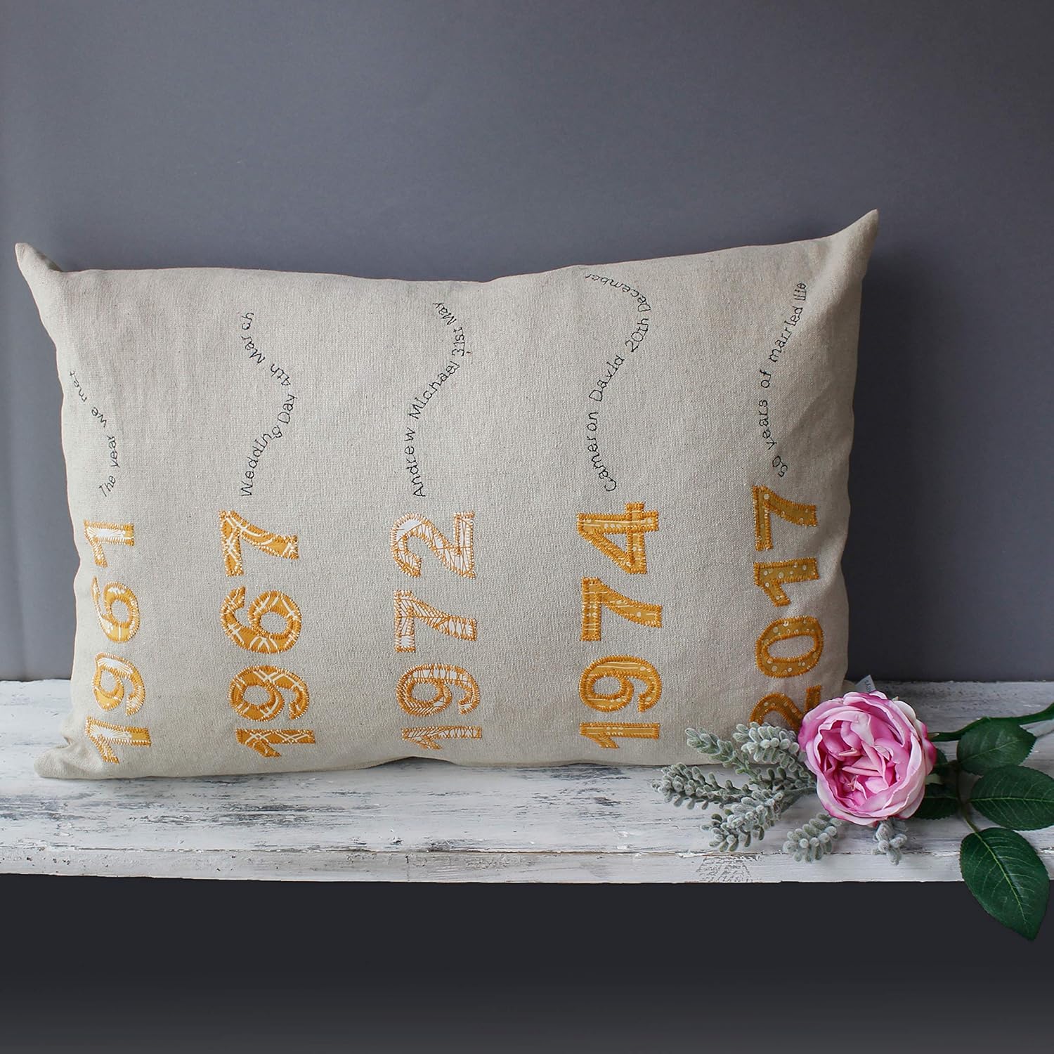 Golden wedding anniversary cushion Clearance