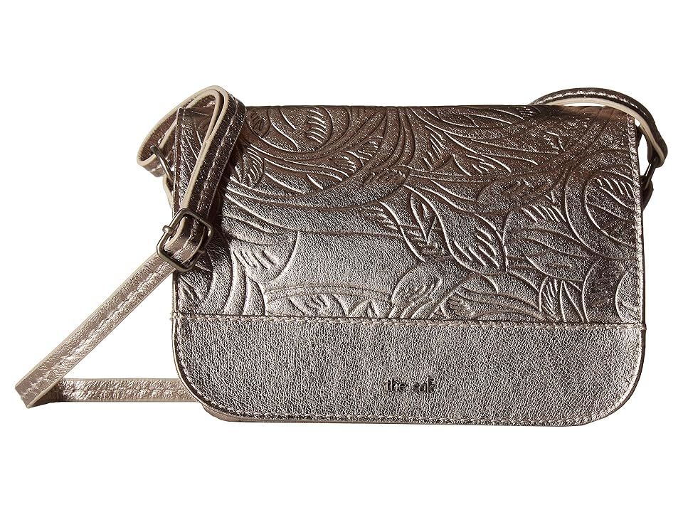 

The Sak Calle Leather Mini Crossbody (Pyrite Leaf) Cross Body Handbags, Brown
