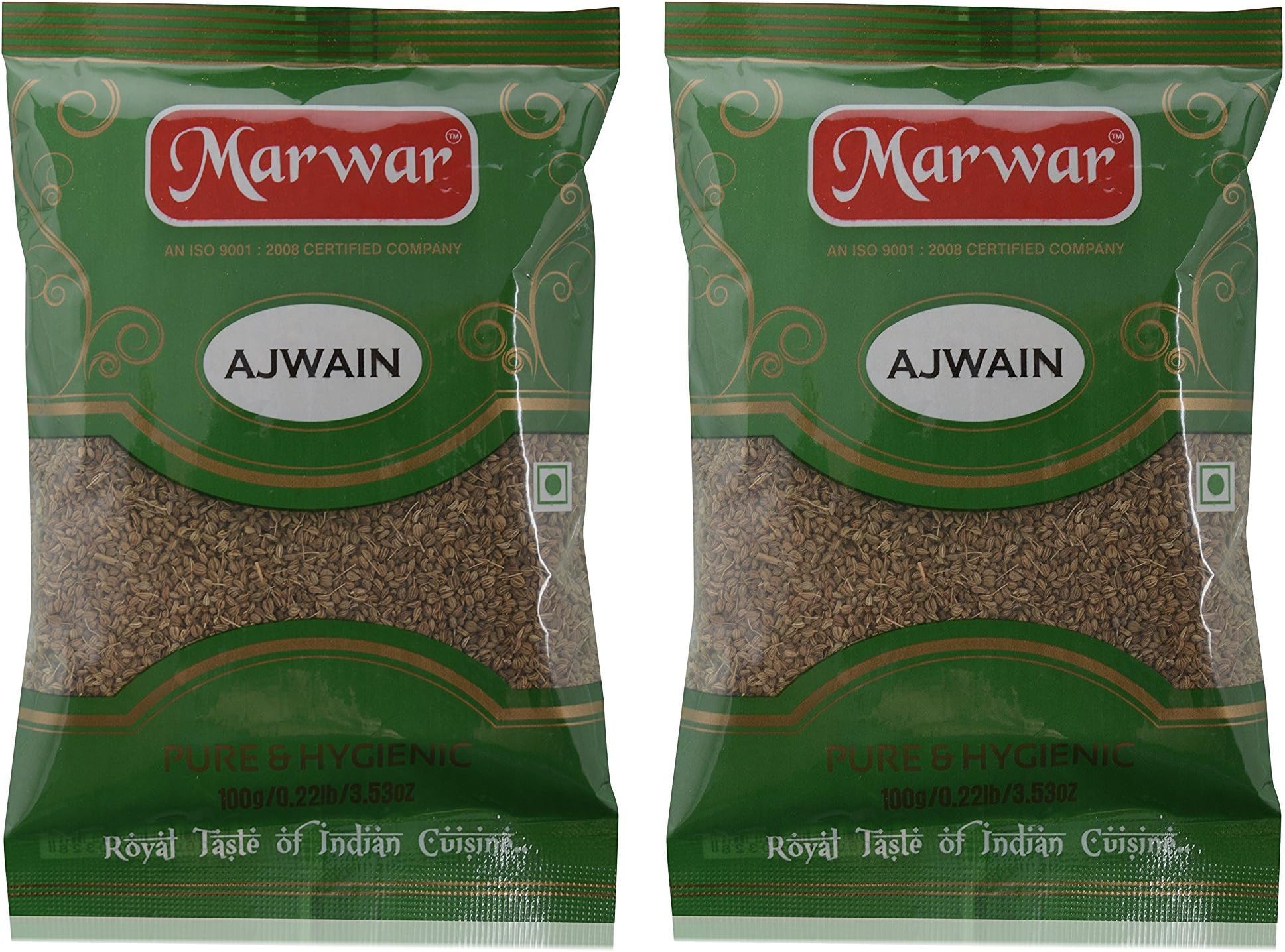 Marwar Premium Fresh and Natural Whole Ajwain 100 GM | Carom Seeds | amo | Bishop's Seed Hygienically Packed No Preservatives | Indian Spices Masala