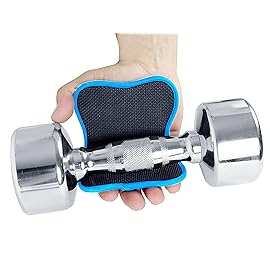 Original Lifting Grips The Alternative to Gym Workout Gloves Comfortable & Light Weight Grip Pad for Men & Women That Want to Eliminate Sweaty Hands Gym Gloves (Single Pair) (Neoprene Grips Blue)