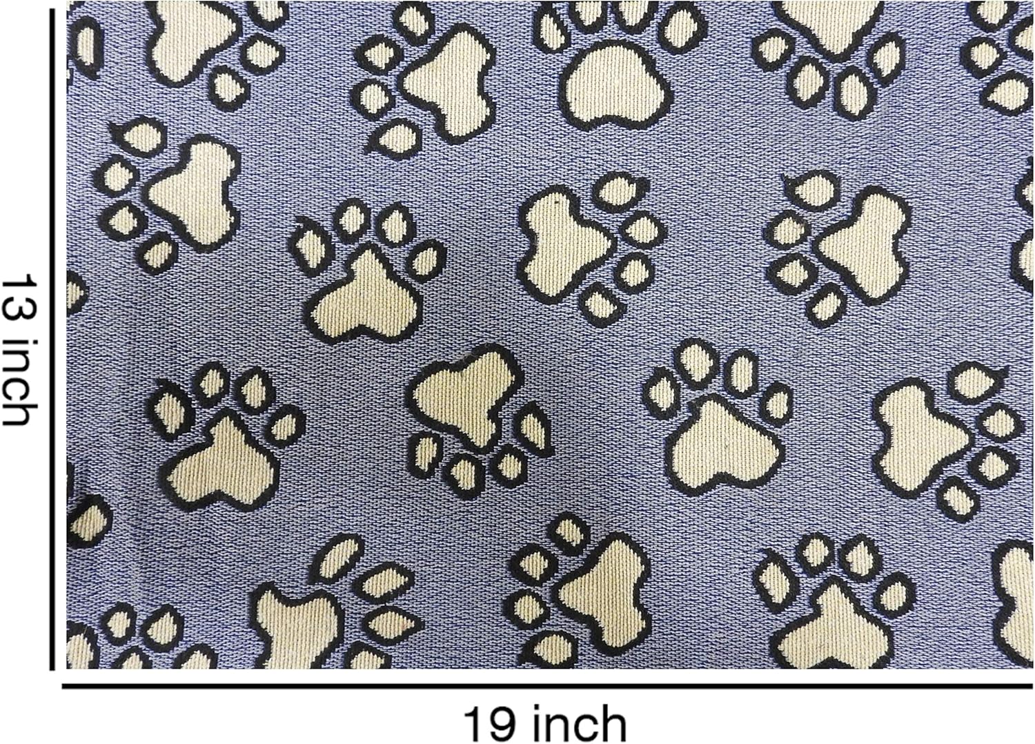 MyMadison Home Set of 4 Dinner Dining Table Placemats 100% Cotton 13 x 18 Inch Jacquard Collection Machine Washable Anti-Skid Everyday Use (Printed Dog Paw)