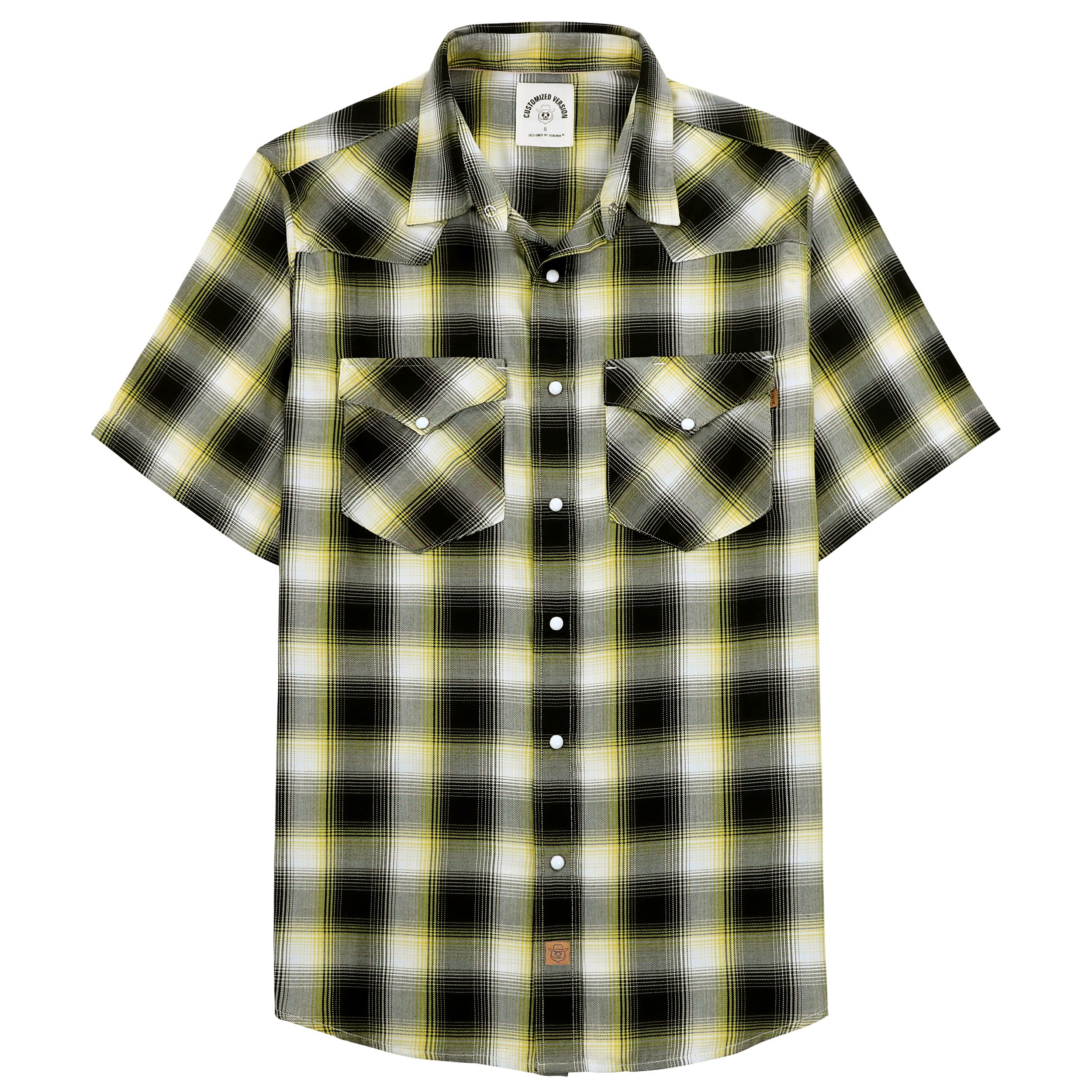 DubinikMen's Shirt Short Sleeve Casual Shirt Cotton Regular Fit Oxford Men's Shirt