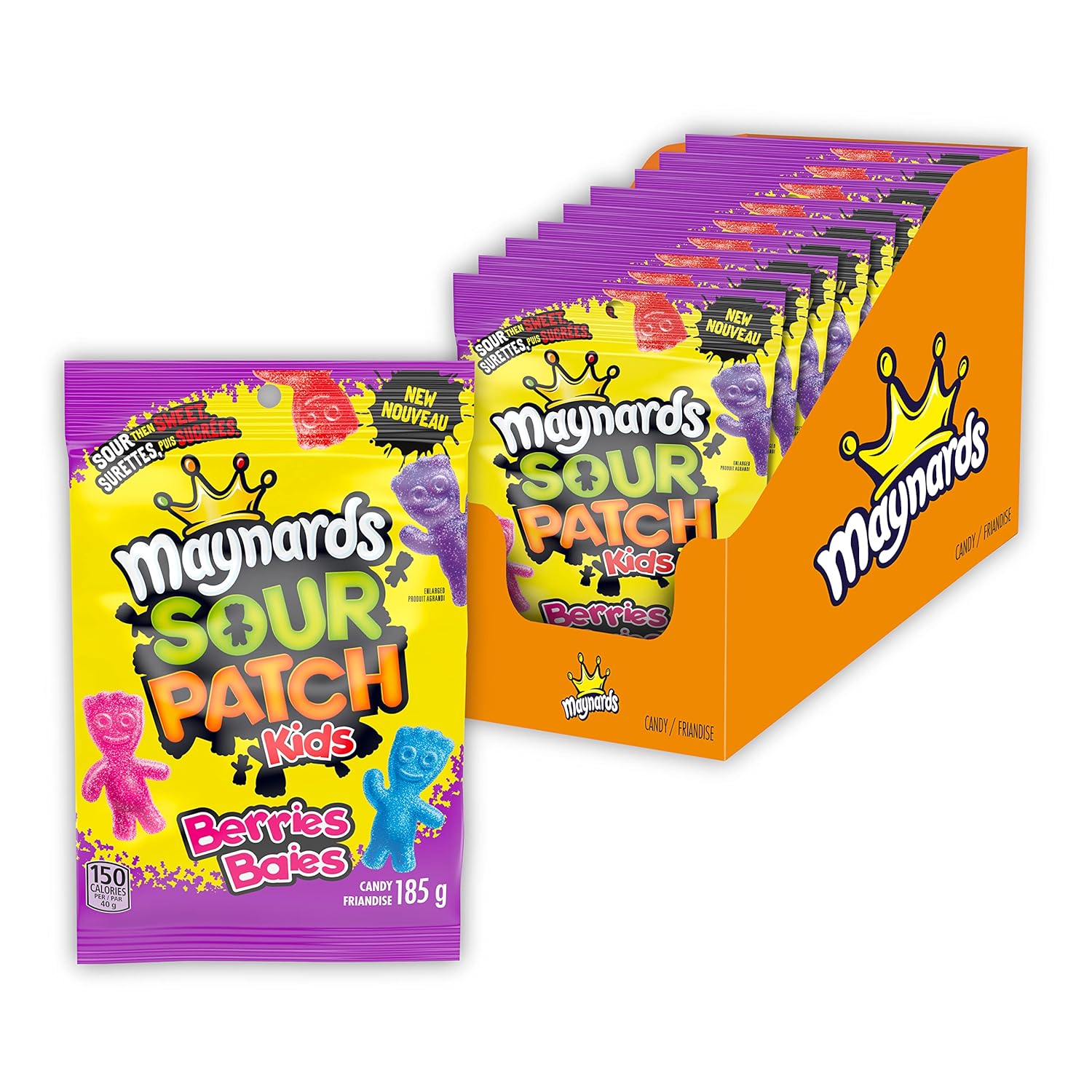 Maynards Sour Patch Kids, Berries, Candy, 185g/6.5 oz, (9pk) {Imported from Canada}