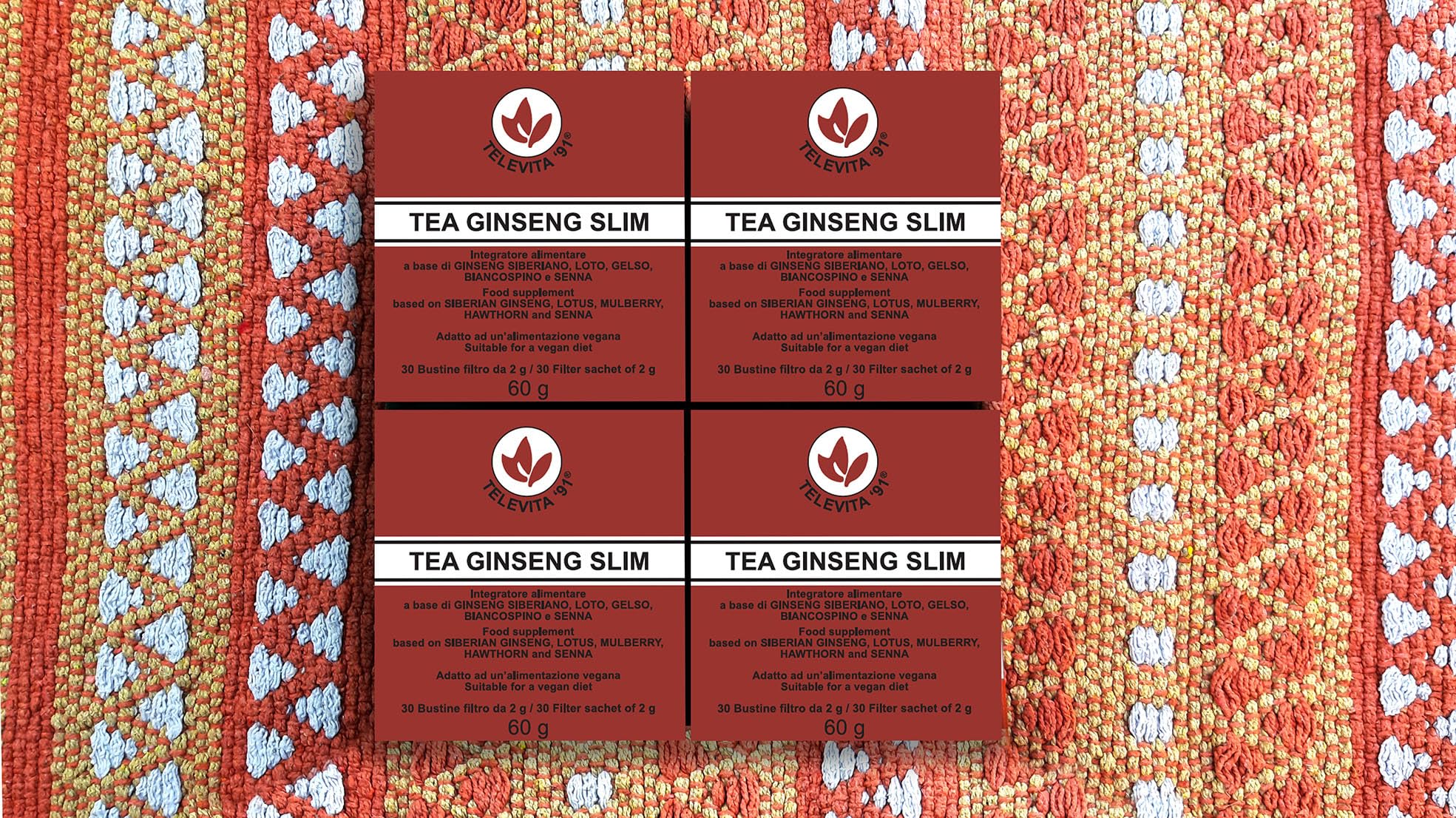 Tè anti-adiposo con Ginseng (Anti - Adipose Tea with Ginseng) più veloce 120 bustine per drenare ed eliminare i depositi adiposi e attivare l intestino.