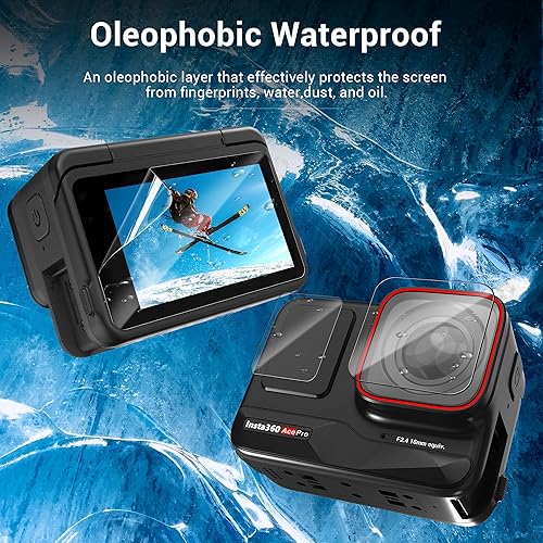 Miniatura 6 de CYNOVA Protector de pantalla para Insta360 Ace Pro, vidrio templado ultra transparente Insta 360 Ace Pro con protector de lente Insta 360 Ace Pro