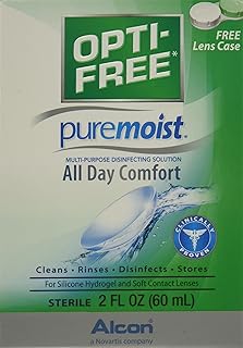 OPTI-FREE Pure Moist Multi-Purpose Disinfecting Solution, All Day Comfort 2 oz (Pack of 3)