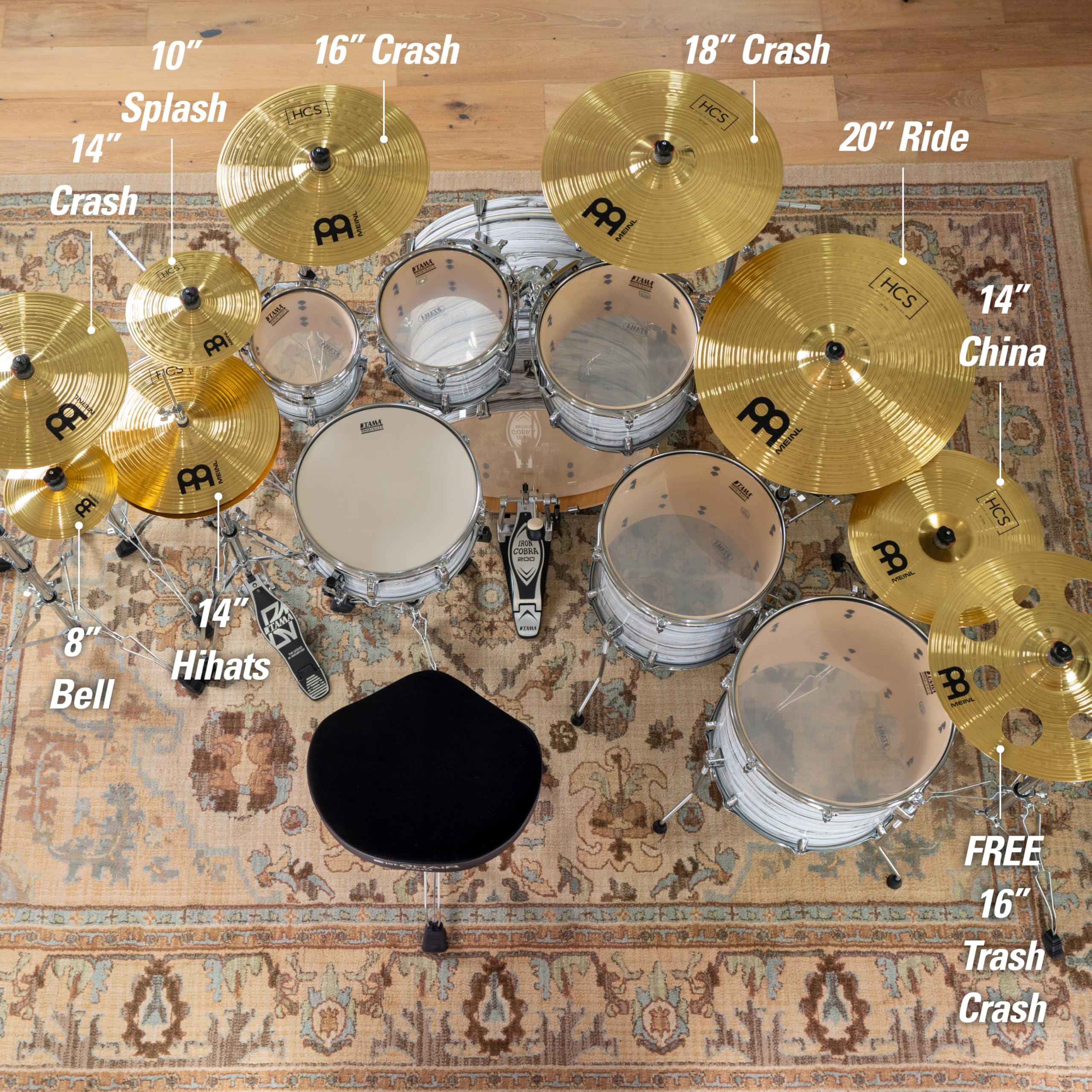 Meinl Cymbals HCS SCS1-Set Speciale Di Piatti 55.9 x 55.9 x 7.6 cm