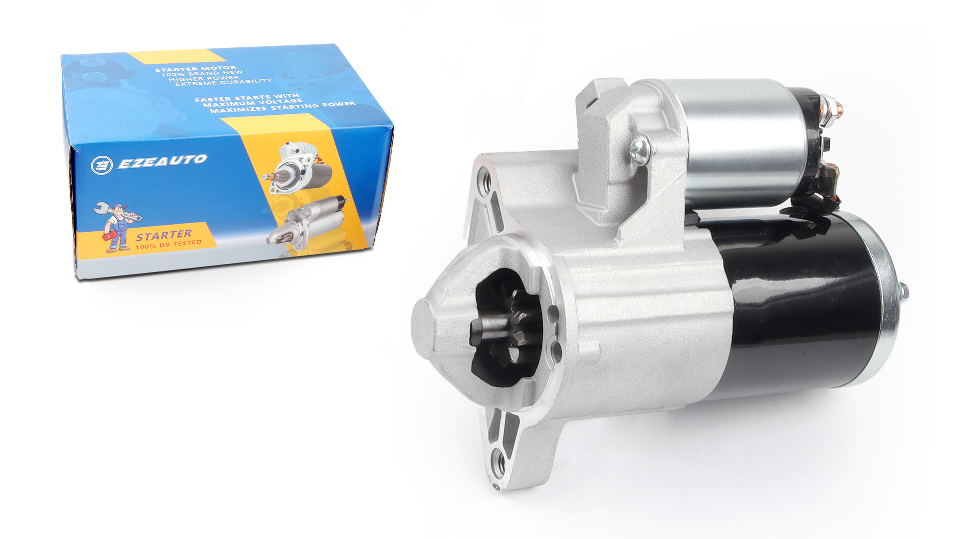 Image of Ezexpreze 17948 New Starter Motor Replacement for 2009-2020 Dodge Durango Ram 1500 2500 3500 4000 Jeep Commander Grand Cherokee 5.7 V8 Engine OE#: 56044736AB 56044736AC R6044736AC M0T20972 M0T23271