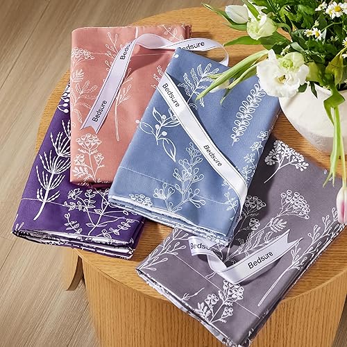 Miniatura 55 de Bedsure Juego de edredón de tamaño Queen, color lavanda, lindo, floral, regalo para mujer, 3 piezas, 1 suave edredón reversible con flores y 2