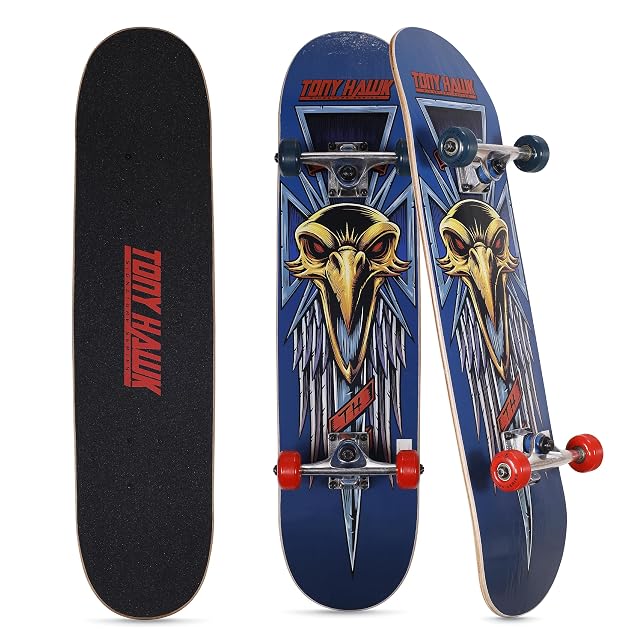 Tony Hawk 31 inch Skateboard Tony Hawk Signature Series 3 9-ply Maple Deck Skateboard for Cruising Carving Tricks