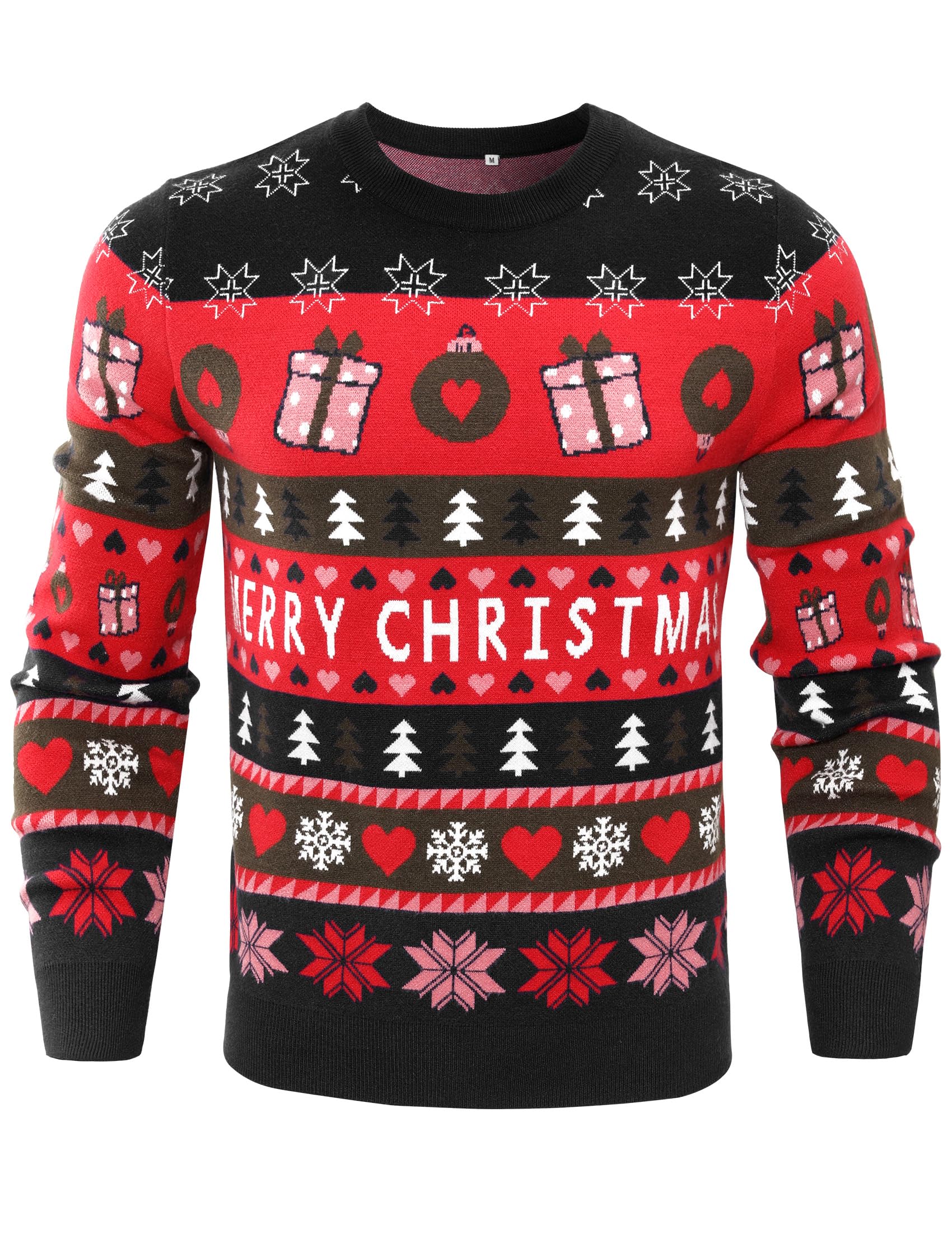 Wayleb Maglione Natalizio Coppia Uomo Donna Famiglia – Pullover Merry Christmas con Renna e Motivi Festivi, Maglione Invernale Girocollo Caldo e Morbido per Feste di Natale S–XXL