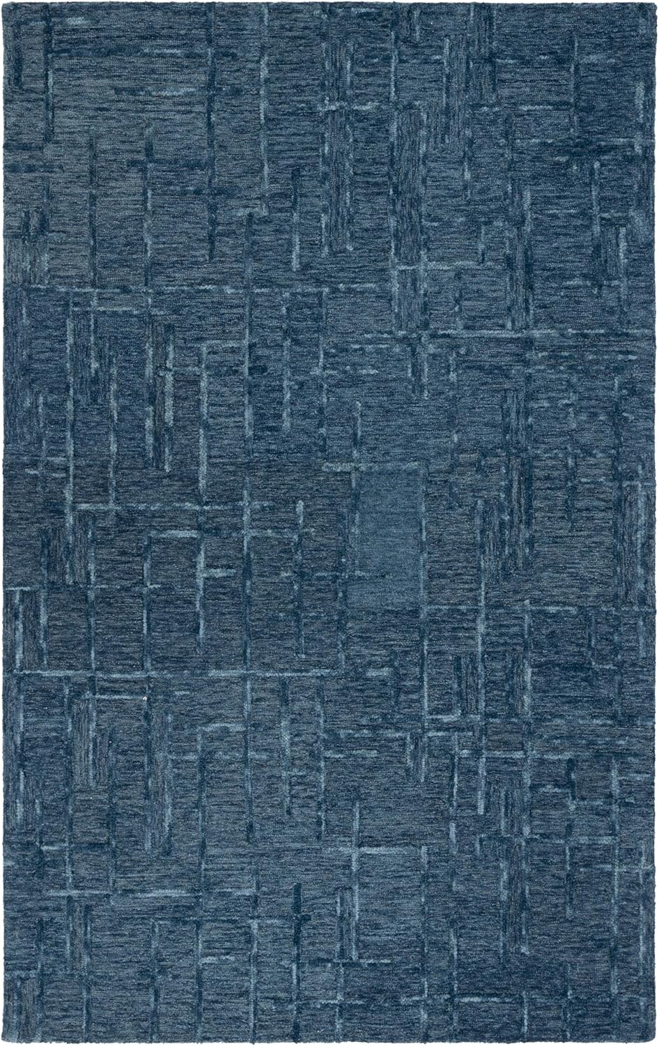 SAFAVIEH Ebony Collection Accent Rug - 3' x 5', Navy, Handmade Wool, Ideal for The Living Room, Bedroom, Dining Room (EBN750N-3)