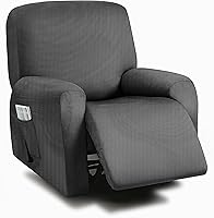 Vista 20 de ULTICOR Fundas para Sofá Reclinable de 8 Piezas, Fundas Elásticas de Hilo Teñido para Sofá Reclinable de 3 Cojines, Fundas Deslizables para Sofá