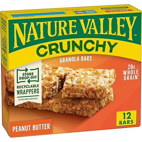 Nature Valley Barras de granola crujientes mantequilla de maní 6 bolsas de 2 bares 149 onzas cada una