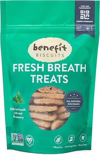 Benefit Biscuits, golosinas naturales para perros, certificadas veganas, sin OMG, sin trigo, galletas saludables para perros, fabricadas en Estados