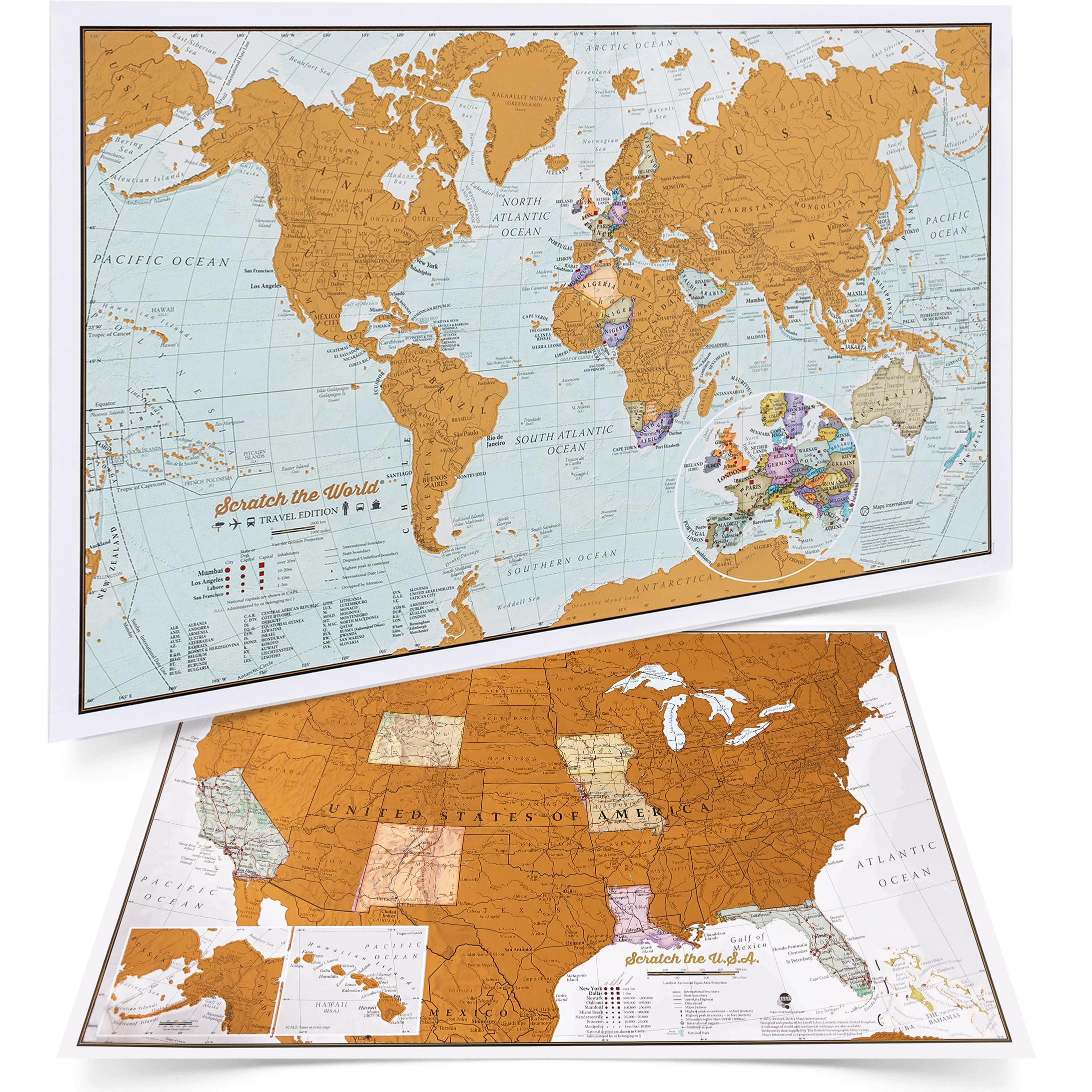 Amazon.com: Maps International - Scratch The World Travel Map +