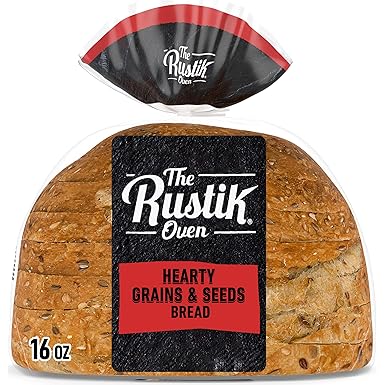The Rustik Oven Hearty Grains & Seeds Bread, Bread Free From Artificial Colors and Flavors, 16 Oz Loaf