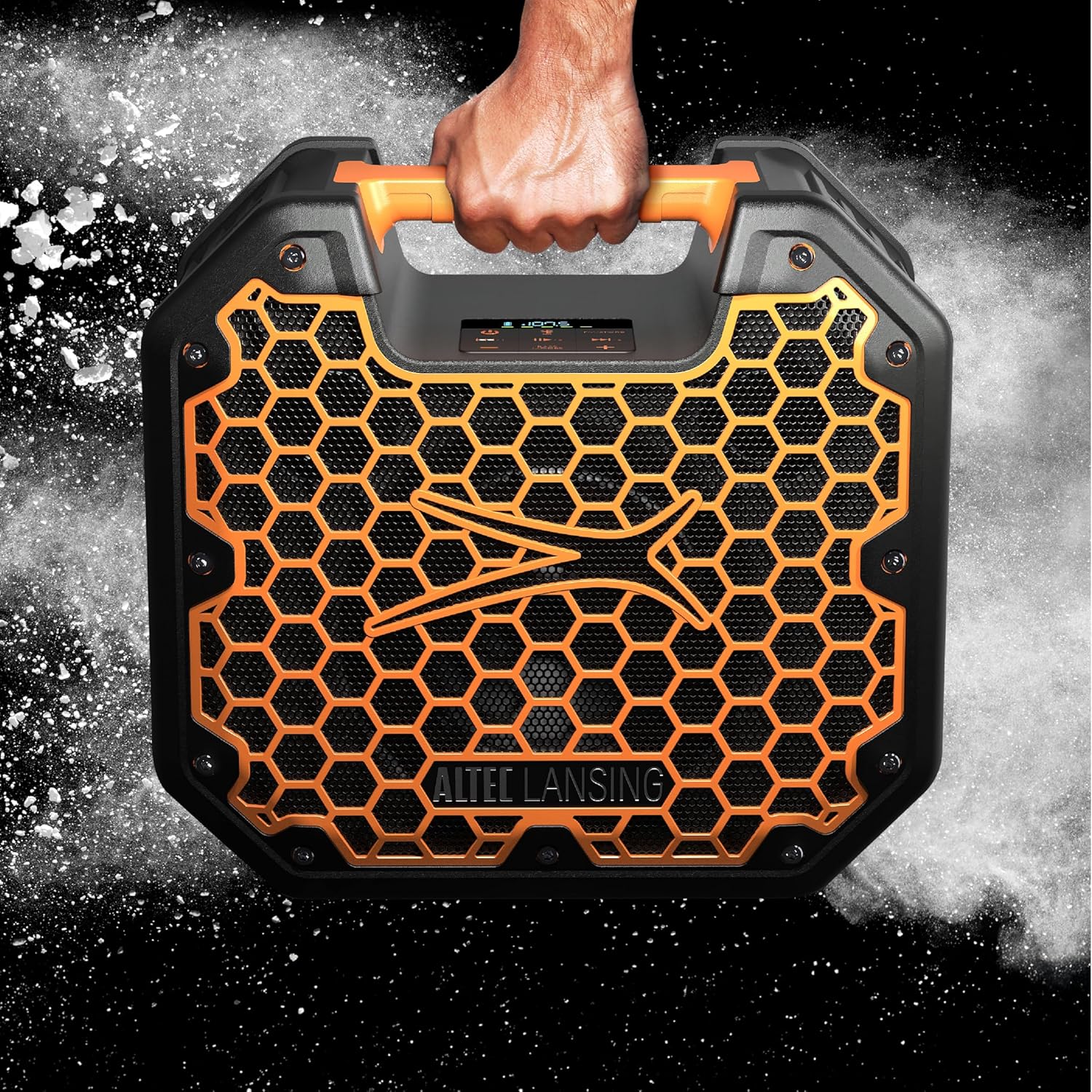 Altec Lansing TOUGHBOXX Bluetooth Speaker, 70W Peak Power, IPX5 Waterproof, 18Hr Playtime, Party Sync 100+ Units, FM Radio, USB-C & Mic in, Ultimate Portable Outdoor Bluetooth Speaker - Image 5