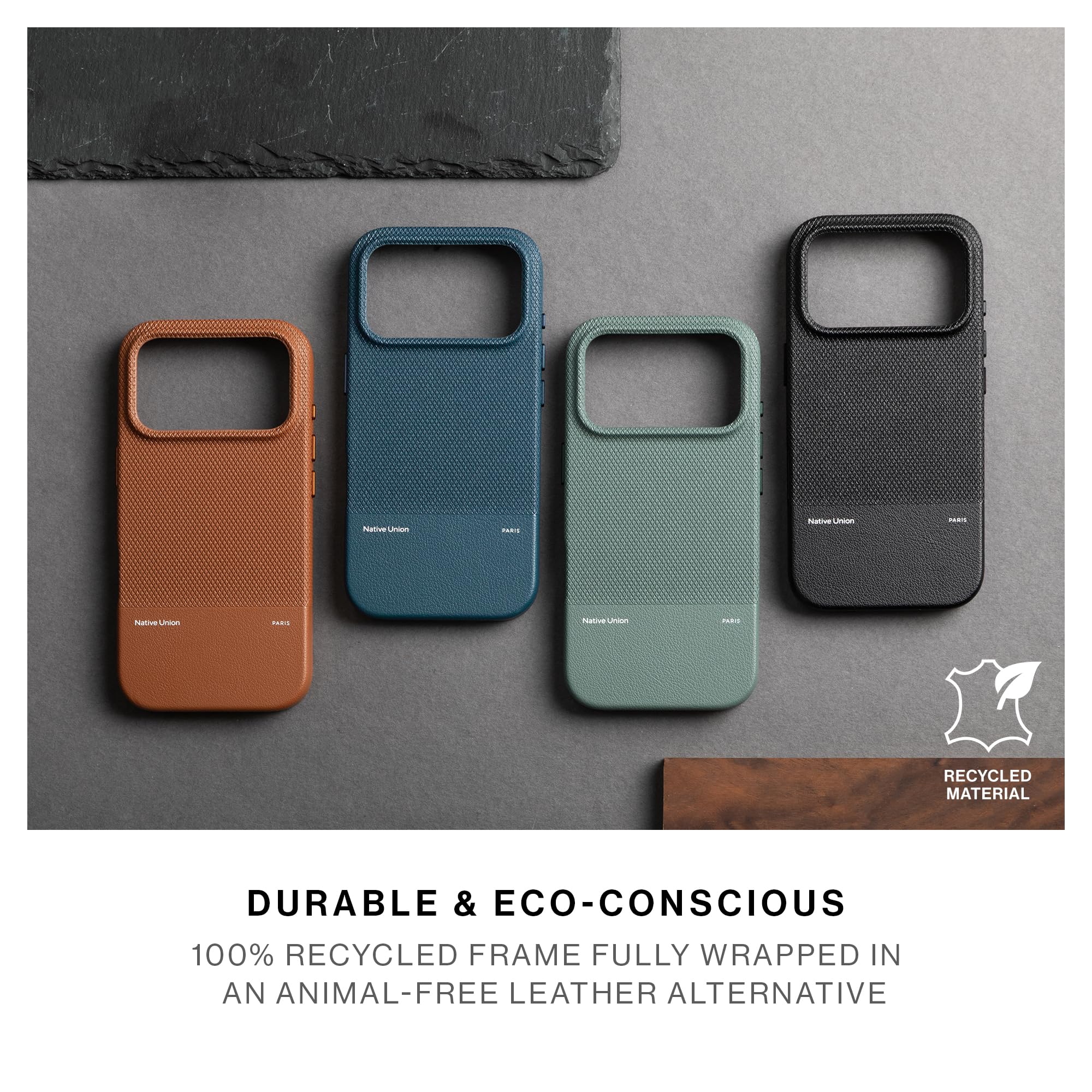 Native Union (Re Classic Case 3.0 - MagSafe kompatybilne z wbudowanymi magnesami - materiały odporne i pochodzące z recyklingu - bardzo trwałe, z ochroną przed upadkiem 1,8 m dla iPhone'a Air