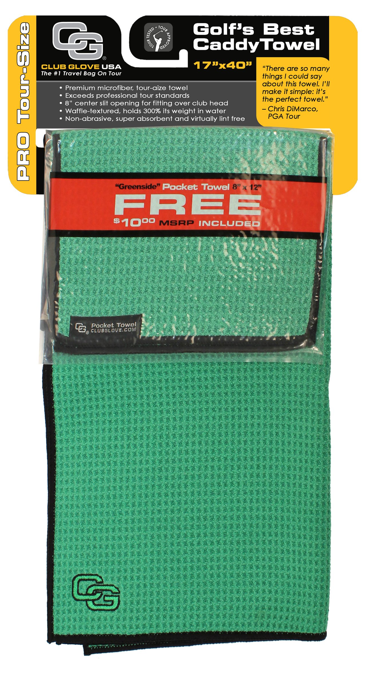 Club Glove Golf Microfiber Caddy and Pocket Towel Set