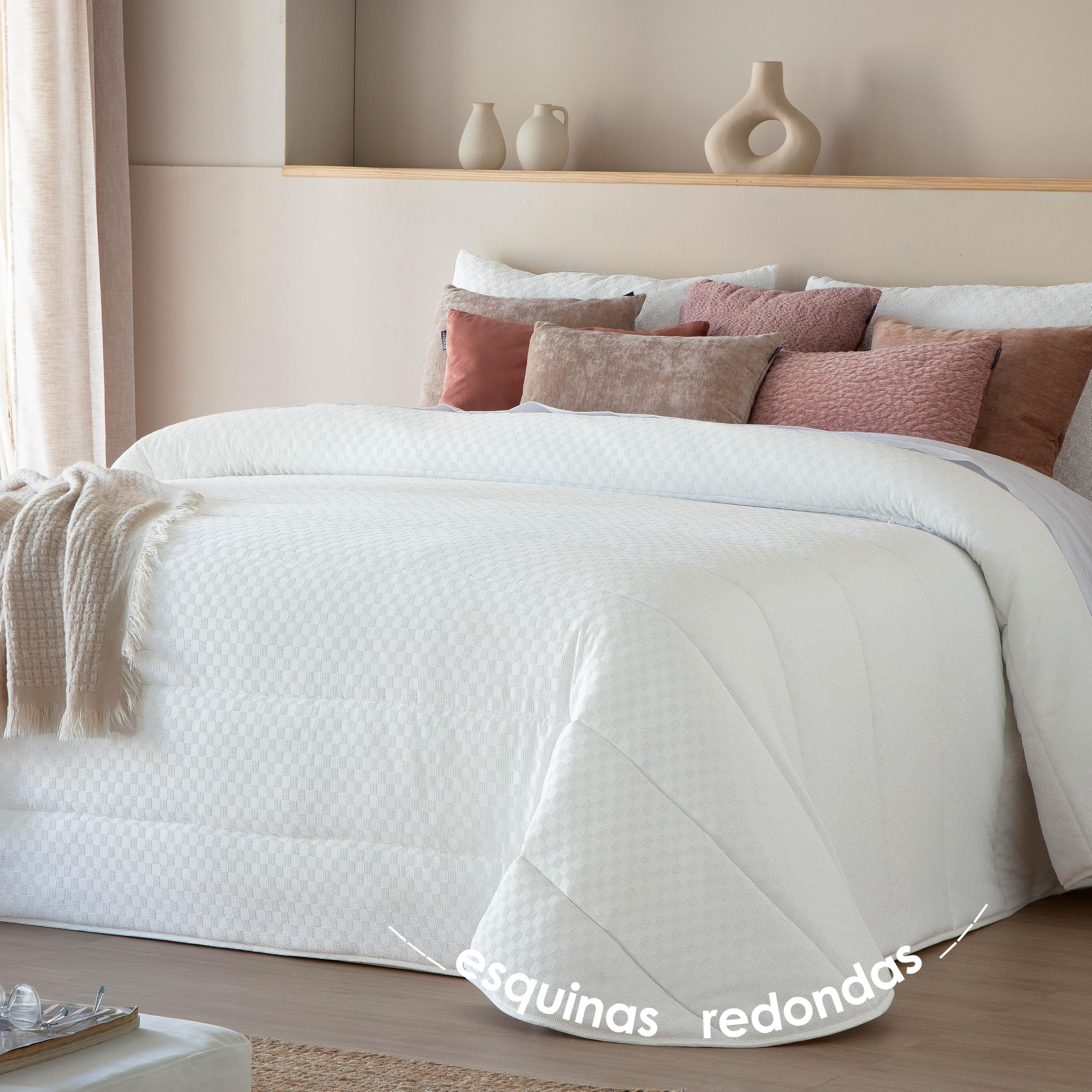 Antilo - Colcha de Invierno - Bouti Modelo Ilian - Color Natural - Cama 150 (250x270cm)
