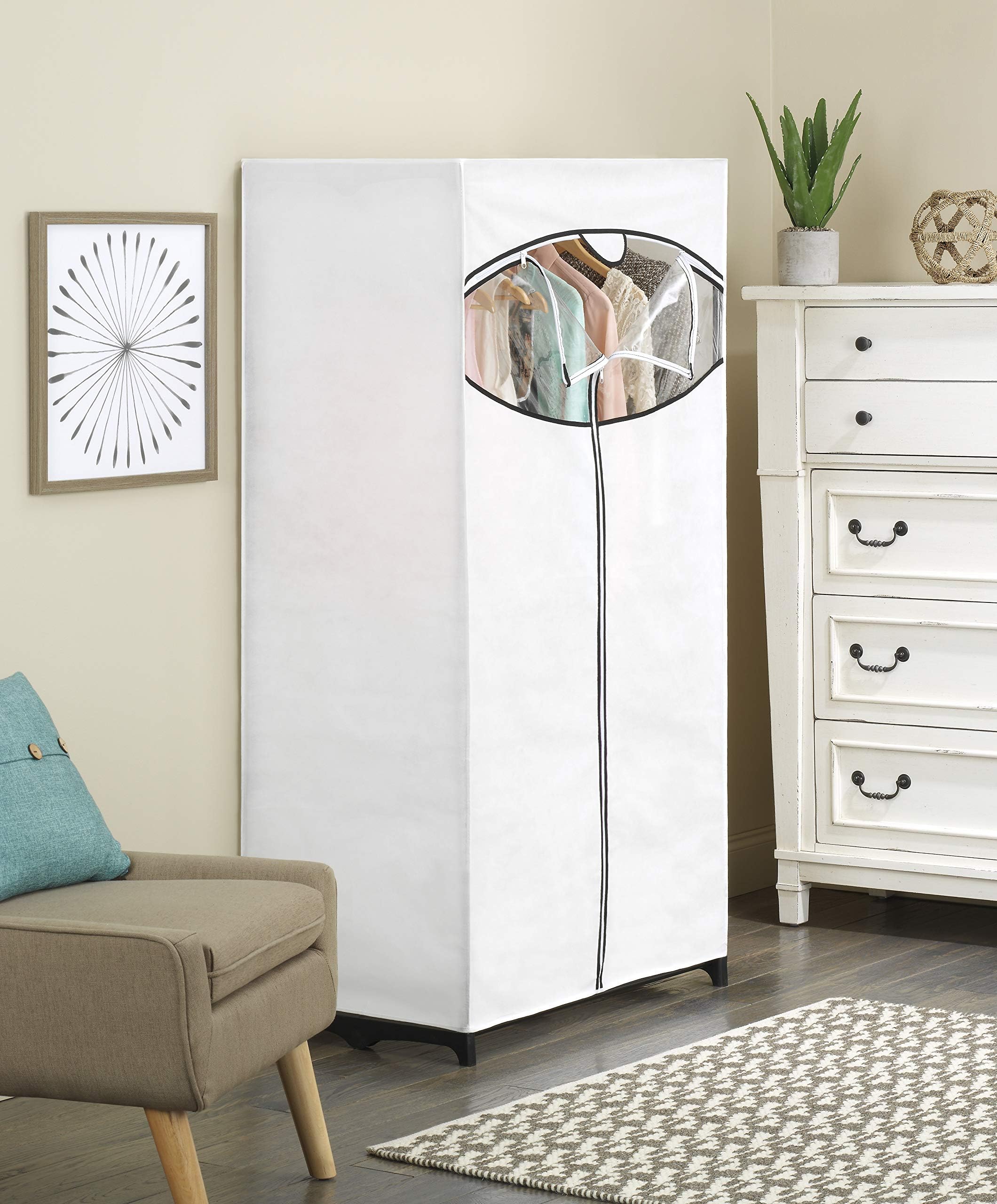 Whitmor Whitmor, Clothes Fabric, 36", Closet With White Cover