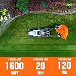Tondeuse à gazon sans fil Litheli de 13 pouces, 5 hauteurs d'ajustement, tondeuses électriques U20 Series 20V pour jardin, cour et ferme, légère avec moteur sans balais, batterie portable de 4,0Ah incluse.