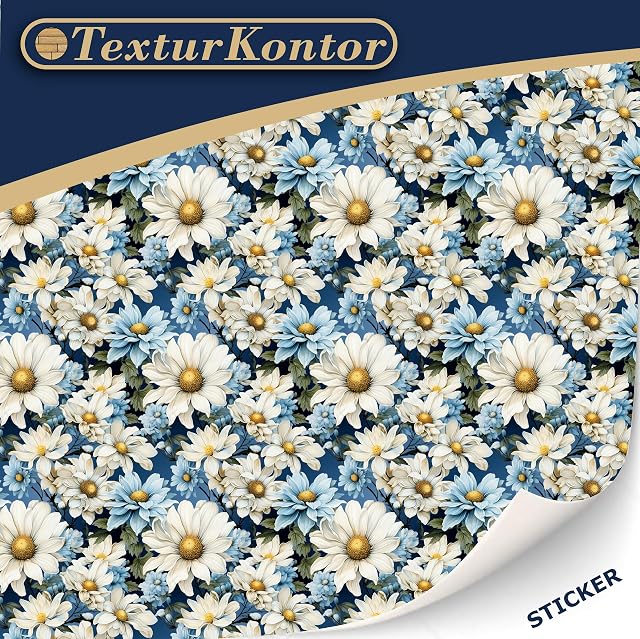 Foto 2 de 4 de TexturKontor Papel pintado autoadhesivo para casas de muñecas, escala 1:12, 3 hojas, estilo Art Déco, floral