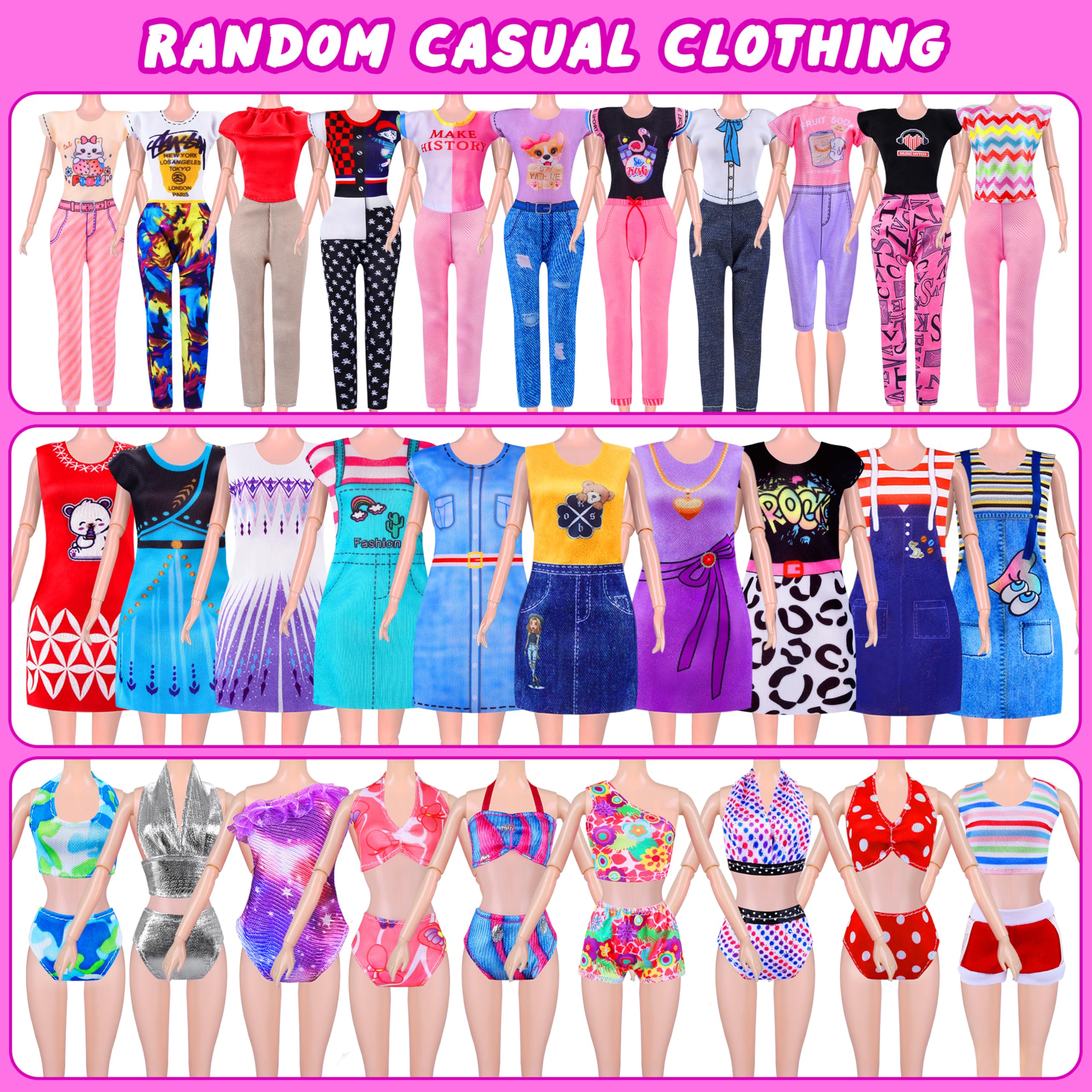 Juego de 91 piezas de automóvil convertible para muñecas, ropa y accesorios para muñecas, juguetes de vestir para niñas, niños pequeños, juguetes de regalo para edades de 3, 4, 5, 6, 7, 8 5