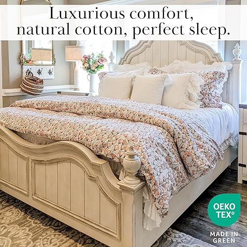 Miniatura 13 de Southshore Fine Living, Inc. Juego de funda de edredón de satén de algodón de fibra larga de 300 hilos, tamaño matrimonial/queen, azul ballard 07