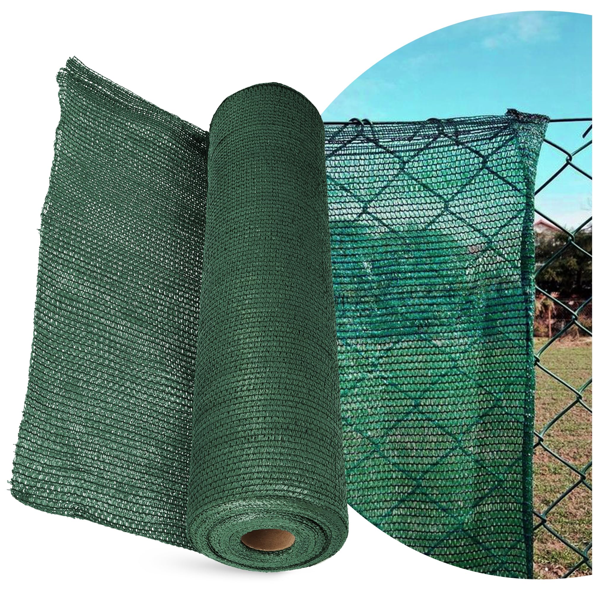 Malla Sombreo 2m x 50m Red de Sombra 55% Mallas Ocultación Pantalla Opaca Valla Tela Privacidad Protección UV Solar Paño Resistiente Viento Polvo Jardín Huerto Balcón Vallas
