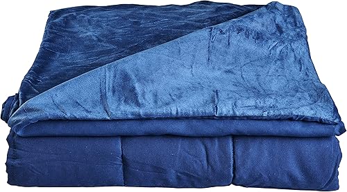 Miniatura 2 de Cozy Comfort Manta de peso, manta con peso para niños (9 libras), manta con peso con funda extraíble, 36 x 56 pulgadas, color azul