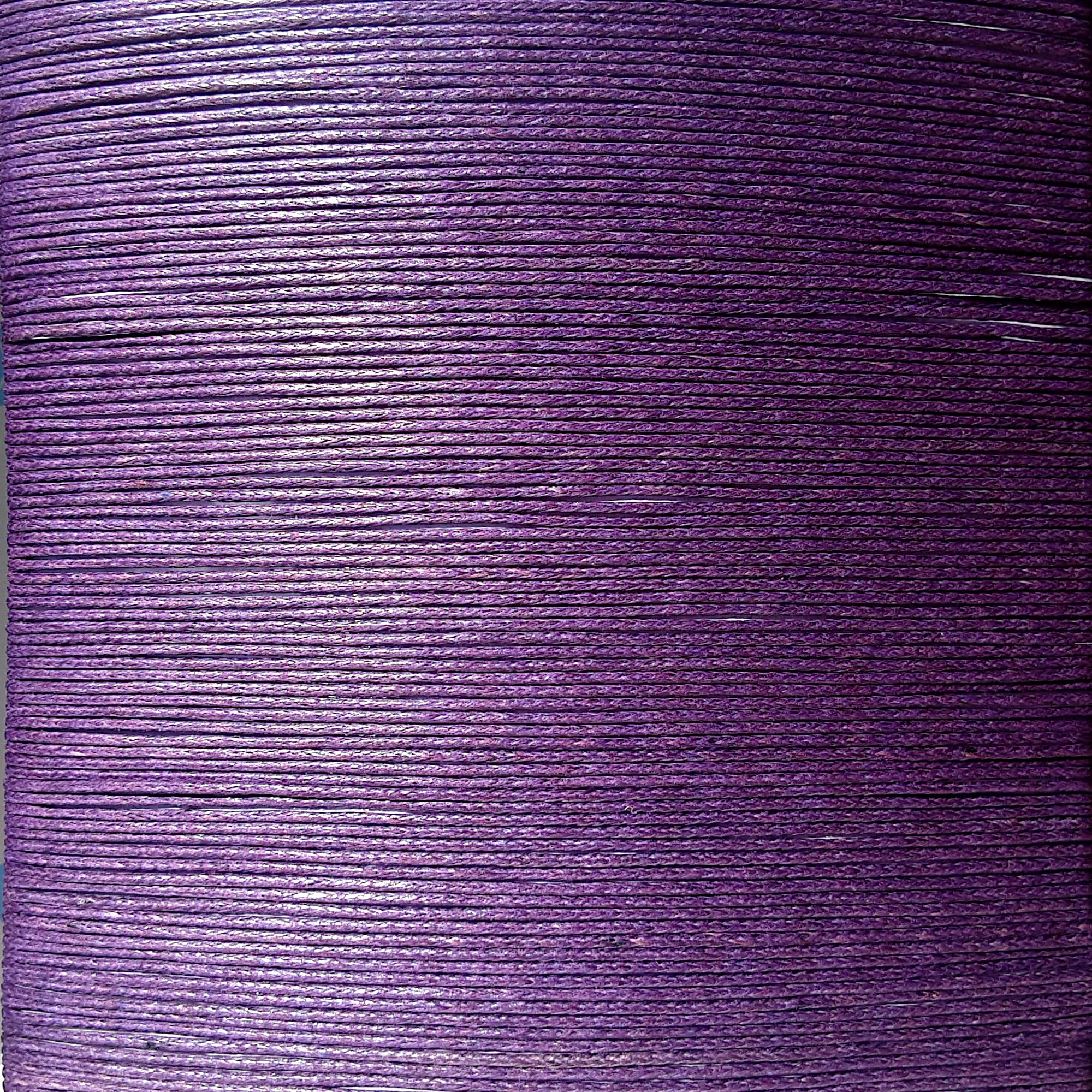 Mart-Mon 13. Purple Waxed Cotton Cord 1Mm,10M Jewellery Making & Bracelet Necklace Craft (13. Purple)